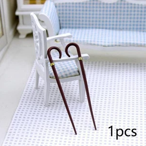 Mini Miniature Walking Cane Simulation Crutch Model Toy Dollhouse DIY Craft - Picture 1 of 7