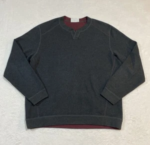 Tommy Bahama Herren Wende Abaco Sweater Pullover XL? Grau/Maroon OHNE ETIKETT - Bild 1 von 9