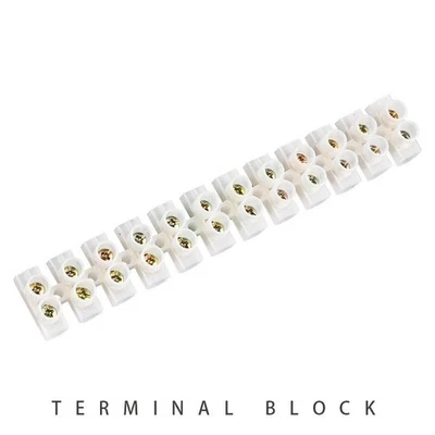 Wire Connector 12P Nylon Terminal Block 5-100A with Fixed Screw Mounting X3-1012 - Image 1 of 4