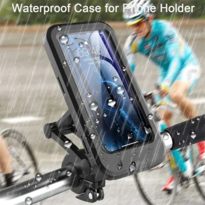 Motorcycle Bicycle Cell Phone/GPS Holder Case Bag Mount For Handlebar Waterproof - Image 1 of 4