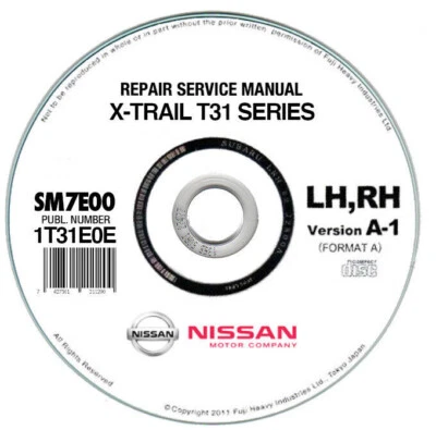 Nissan X-Trail T31 (2007-2014) manuale officina workshop manual on cd - Immagine 1 di 4