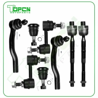8pcs For 2004-2014 2015 Nissan Titan Armada Front Sway Bars Tie Rods Ball Joints - Image 1 of 4