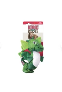 Kong Dragon Knots Squeaky Plush Dog Toy with Rope Brand New Green Dragon Medium - Picture 1 of 3