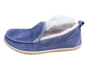 LL Bean Women's Mountain Slippers Moccasin Fleece Lined Raw Indigo Size 9 M - Picture 1 of 9