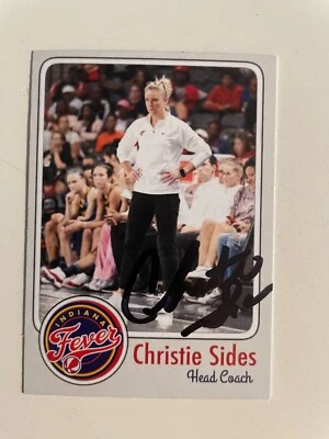 CHRISTIE SIDES autograph INDIANA FEVER Caitlin Clark custom card signed - Image 1 of 2