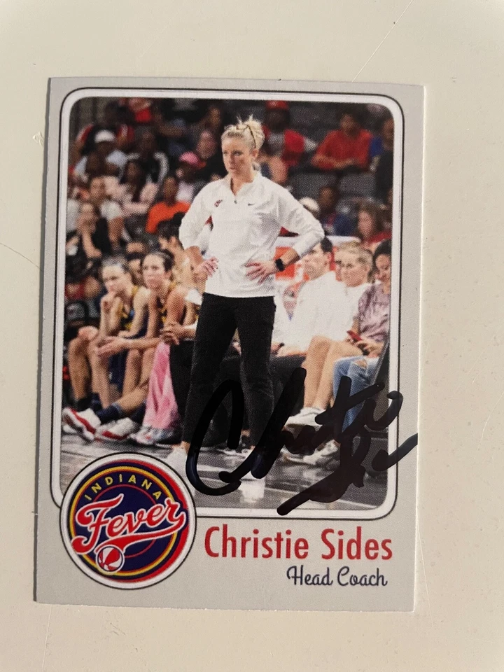 CHRISTIE SIDES autograph INDIANA FEVER Caitlin Clark custom card signed - Image 1 of 2