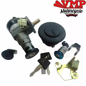 Longjia LJ50QT-K Speedforce Scooter Lock Key Ignition Barrel Set Genuine Part  - Picture 1 of 3