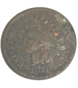 1874 Indian head cent - Picture 1 of 2