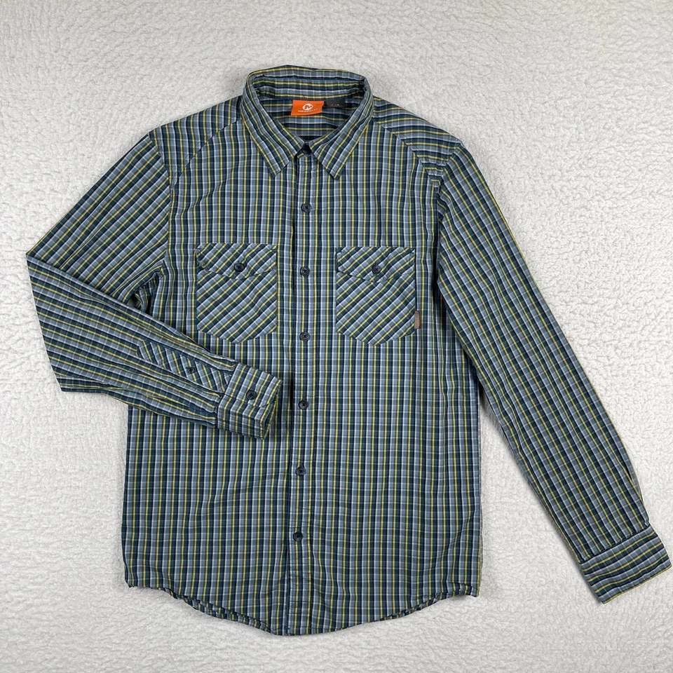 Merrell Shirt Mens Small Blue Plaid Outdoors Cabin Gorpcore Hiking Workwear Camp - Image 1 of 4