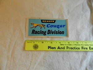 Vintage Aufkleber Cougar Racing Division - Bild 1 von 3