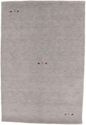 Handmade Gabbeh Modern Rug 4X6 ft Tribal Pictorial Wool Carpet for Kids Room - Image 1 of 4