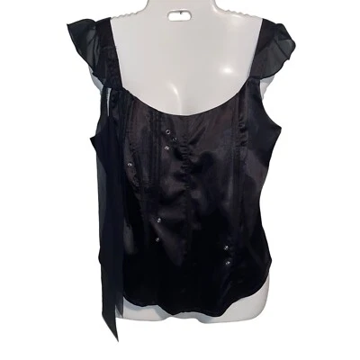 Vintage Studio Y Top Large Corset Bustier Witchy Whimsigoth Fairy 90s Y2K Satin - Image 1 of 4