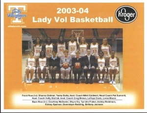 2003-04 TENNESSEE LADY VOLS NCAA Basketball 8.5x11 Team Photo COACH PAT SUMMITT - Picture 1 of 1