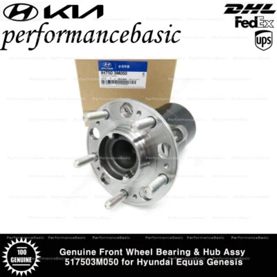 Conjunto de cojinete y buje de rueda delantera genuino 517503M050 para Hyundai Equus Genesis Foto 1 de 2