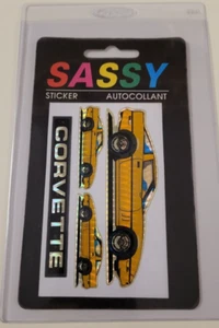 SASSY DESIGNS Corvette UNOPENED Vintage PRISMATIC Prism STICKER CARD PACK Canada - Picture 1 of 4