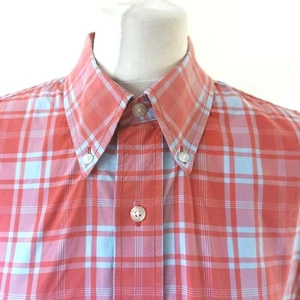 GANT Red Blue Check Short Sleeve Cotton Shirt XL Extra Large - Picture 1 of 11