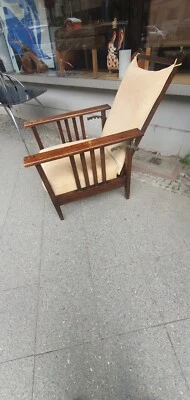 Pure Bauhaus! 1930s armchair with recliner function with adjustable back - Image 1 of 4