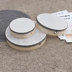 Handheld Tamburin Tabletop Drum Set Hand Trommel Instrument Holz Trommel - Bild 1 von 11