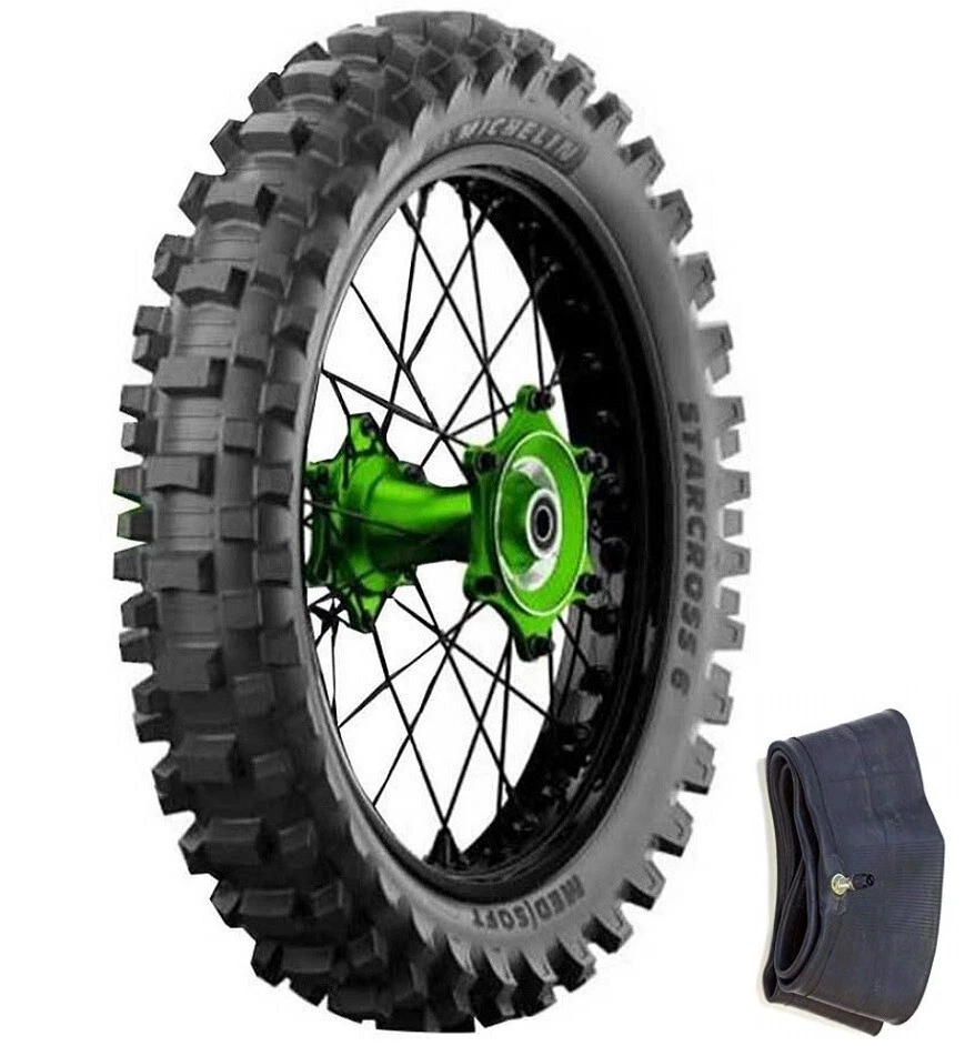 MICHELIN STARCROSS 6 MED/SOFT 110/90-19 REAR TIRE +TUBE SUZUKI RM125 250 450 - Image 1 of 1