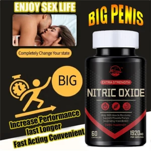 Extra Strength Nitric Oxide Supplement L Arginine 3X Strength -Citrulline Malate - Picture 1 of 10