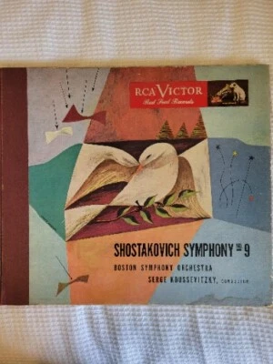 Shostakovich Symphony No9 | 78RPM 12” Record Album Boston Symphony, Koussevitzky Foto 1 de 4