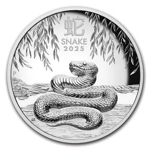 2025 Australia 5 oz Silver Lunar Snake Proof (HR, w/Box & COA) - Picture 1 of 5