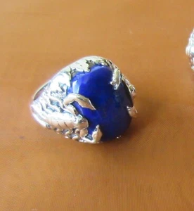Ω Anello Scorpioni Halten Blu Lapislazzuli TG 17,2 MM Argento Sterling 925 - Foto 1 di 20
