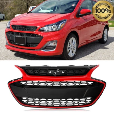 Front Bumper Grille Grill Assembly Red Hot Fit For 2019-2022 Chevrolet Spark US - Imagem 1 de 4