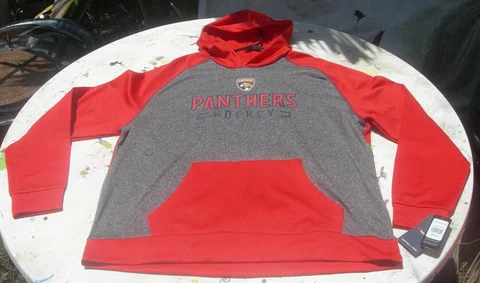 NEW FANATICS & NHL SIZE 2XL MENS FLORIDA PANTHERS HOCKEY PULLOVER HOODIE Cover