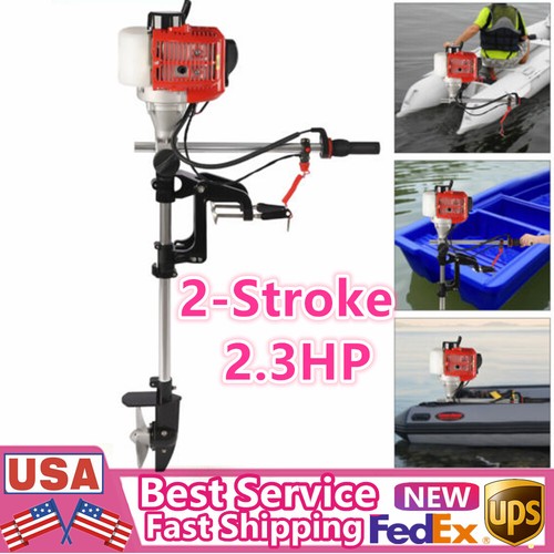 2.3HP 2Stroke 52cc Outboard Motor Fishing Boat Engine Pull Starter Air