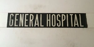 Halifax Vintage Destination Bus Blind 1960's 2 28"- General Hospital - Picture 1 of 1