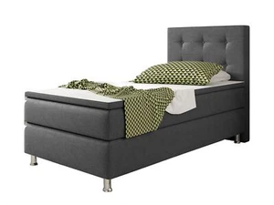 Boxspringbett Köln 90x200 Webstoff Anthrazit - Bild 1 von 7