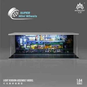 MoreArt 1:64 Street View Diorama Car Garage D with LED Lights - Picture 1 of 2