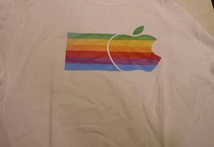 T-Shirt Apple Computer Logo Regenbogenstreifen Logo - XL - Bild 1 von 1