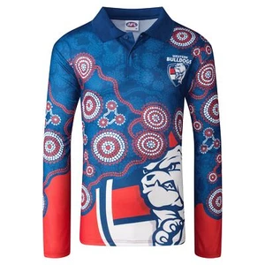 Team AFL Football Mens Adults Indigenous Long Sleeve Polo T-Shirt Polyester - Picture 1 of 9
