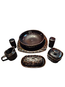 Sango 4711 Continental Butter Dish, Salt, Pepper, Sugar, Creamer, Bowl & Platter - Picture 1 of 24