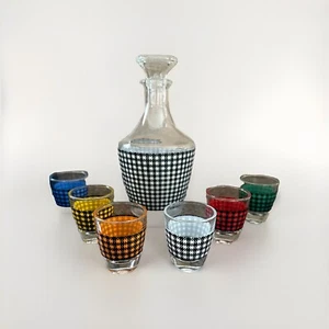 Vintage Vetrerie Cristallerie D’Arques Francia Liquore Decanter & 6 Occhiali - Foto 1 di 5