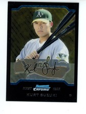 2004 Bowman Chrome Draft Picks & Prospects Kurt Suzuki 1st Bowman Athletics