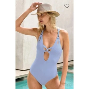 Costume intero Becca Helena tuffo costa blu vacanza spiaggia crociera taglia L - Foto 1 di 10