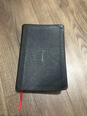 CSB Ultrathin Holy Bible Black Leather/Red Trim Christian Standard Bible Holman - Image 1 of 4
