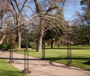 Garden Arch Arbor Gazebo Steel Pagoda Outdoor Entrance Wedding 300x300x317 - Picture 1 of 4
