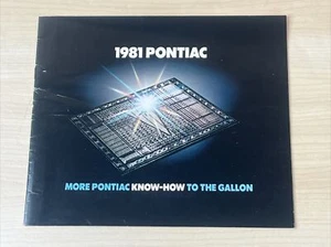 Pontiac 1981 32 páginas folleto de ventas catálogo Grand Prix Firebird Catalina LeMans - Imagen 1 de 5