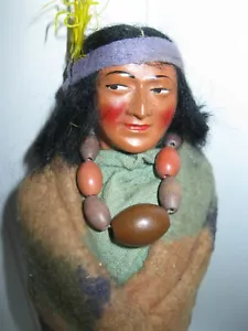 Bully Good Skookum Native American Indian Doll 1930's 9.5"Souvenir - Picture 1 of 9