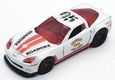 2012 HOT WHEELS '11 CHEVY CORVETTE ROANOKE FIRE-EMS #05 WHITE DIECAST 2 3/4" CAR - Image 1 of 4