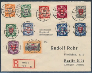 Danzig 10 Jahre Freie Stadt 1930 Satzbrief Einschreiben nach Berlin (S26191) - Picture 1 of 2