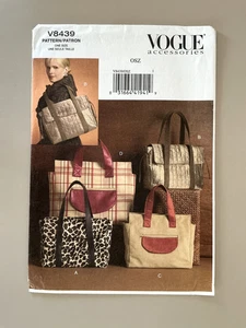 VOGUE Satchel Bags  Pattern V8439 UNCUT - Picture 1 of 2