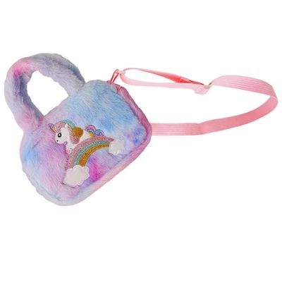  Unicorn Bag Kids Purse Borsetta Pelosa Per Bambina BASSA DI BAMBINI - Image 1 of 4