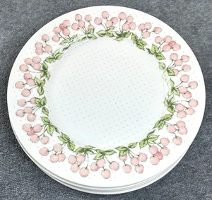 JUBILEE Set 4 Piatti Dessert 7,5" Collezione Toscana Giappone Ciliegie Ciliegie - Foto 1 di 10