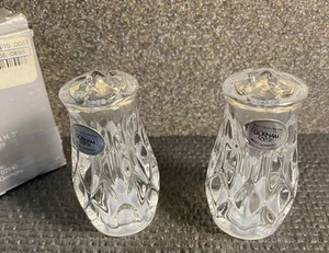 Vintage Gorham West Germany  Full Lead Crystal ~ Althea Salt & Pepper Shaker Set - Picture 1 of 12