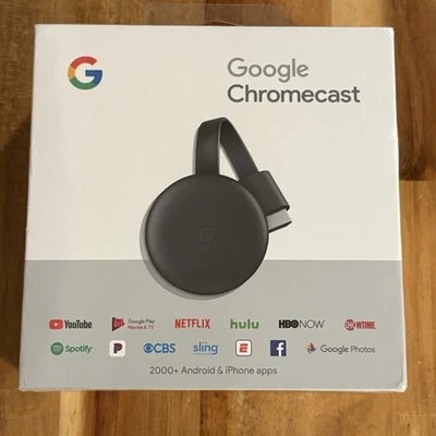 Google Chromecast 3rd Generation GA00439-US Streaming Media Player New-Sealed - Image 1 of 4